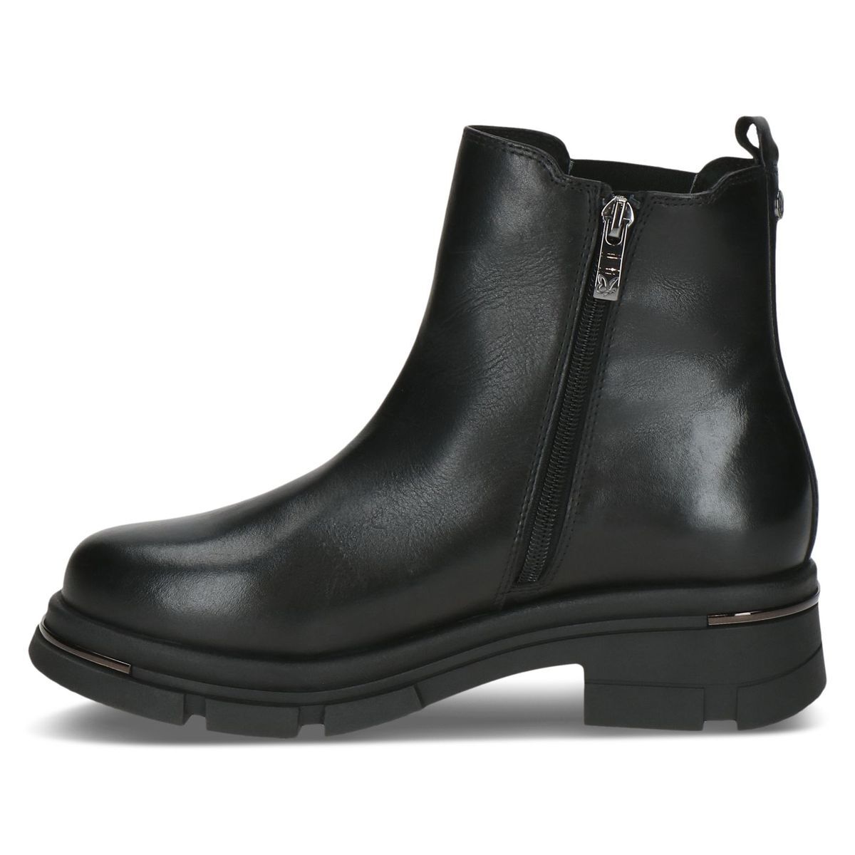 Bottine Chelsea zippée noir nappa, CAPRICE