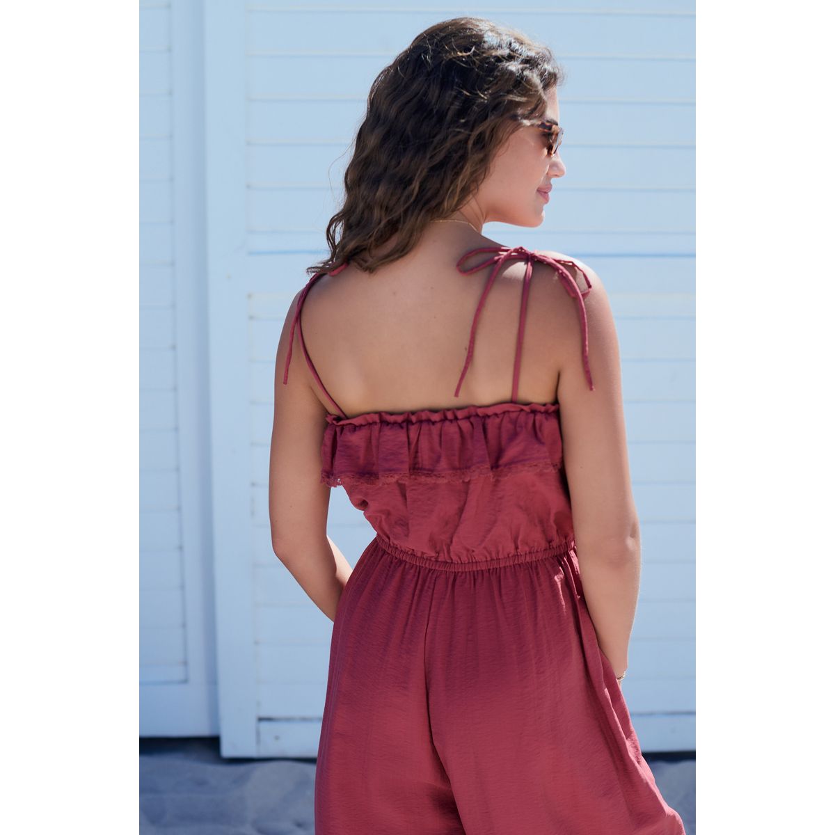 Combinaison bandeau harem rose, NEXT