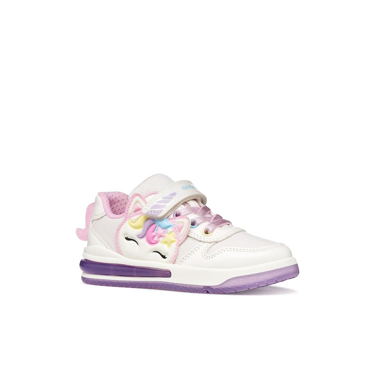 Kids Sketlite Breathable Trainers white/pink, GEOX
