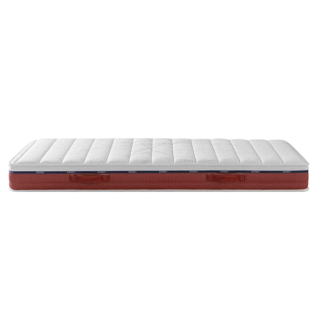 Ensemble matelas 100% latex, sommier et pieds Crépuscule 600 blanc, SOMEO