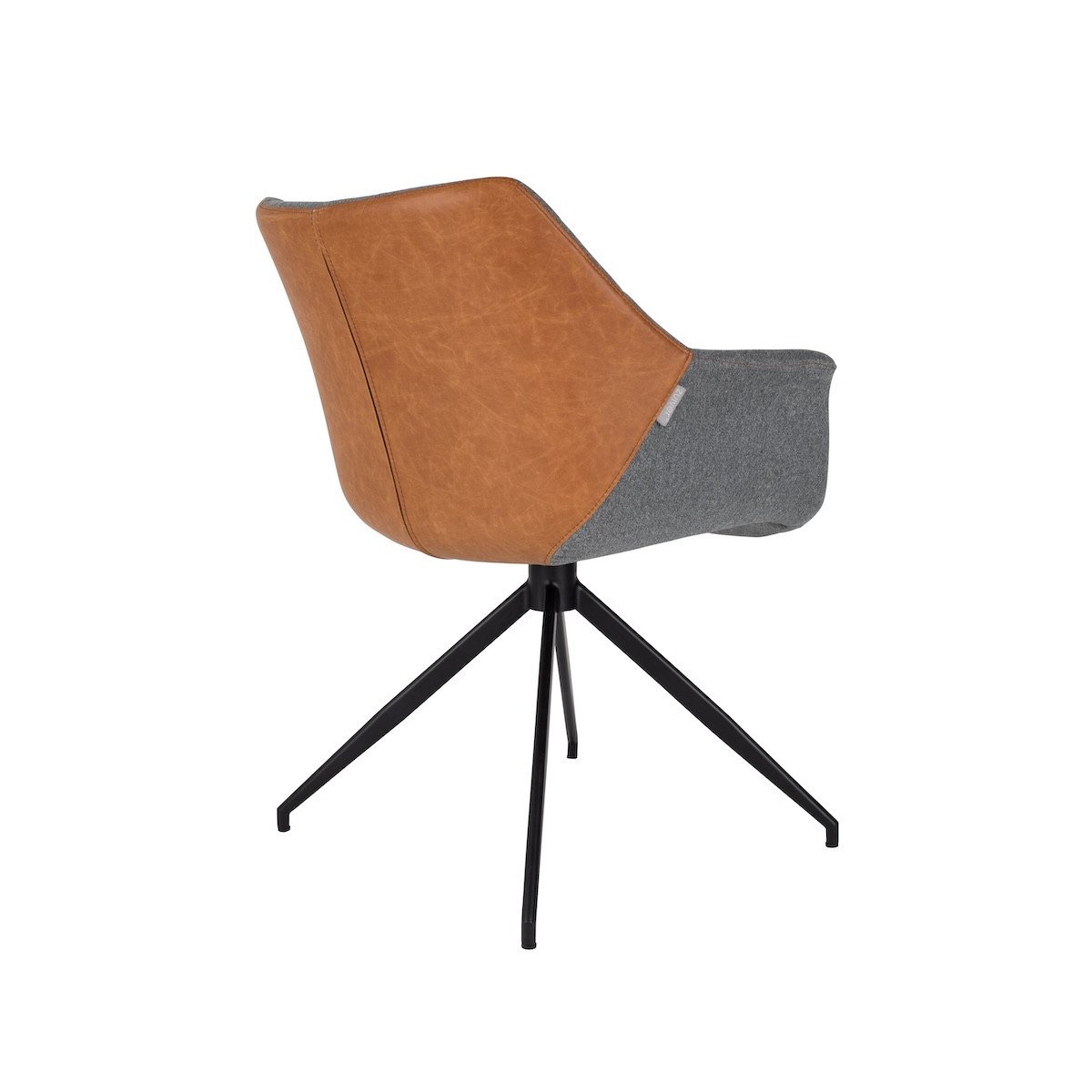 Lot de 2 fauteuils en tissu - DOULTON marron, ZUIVER