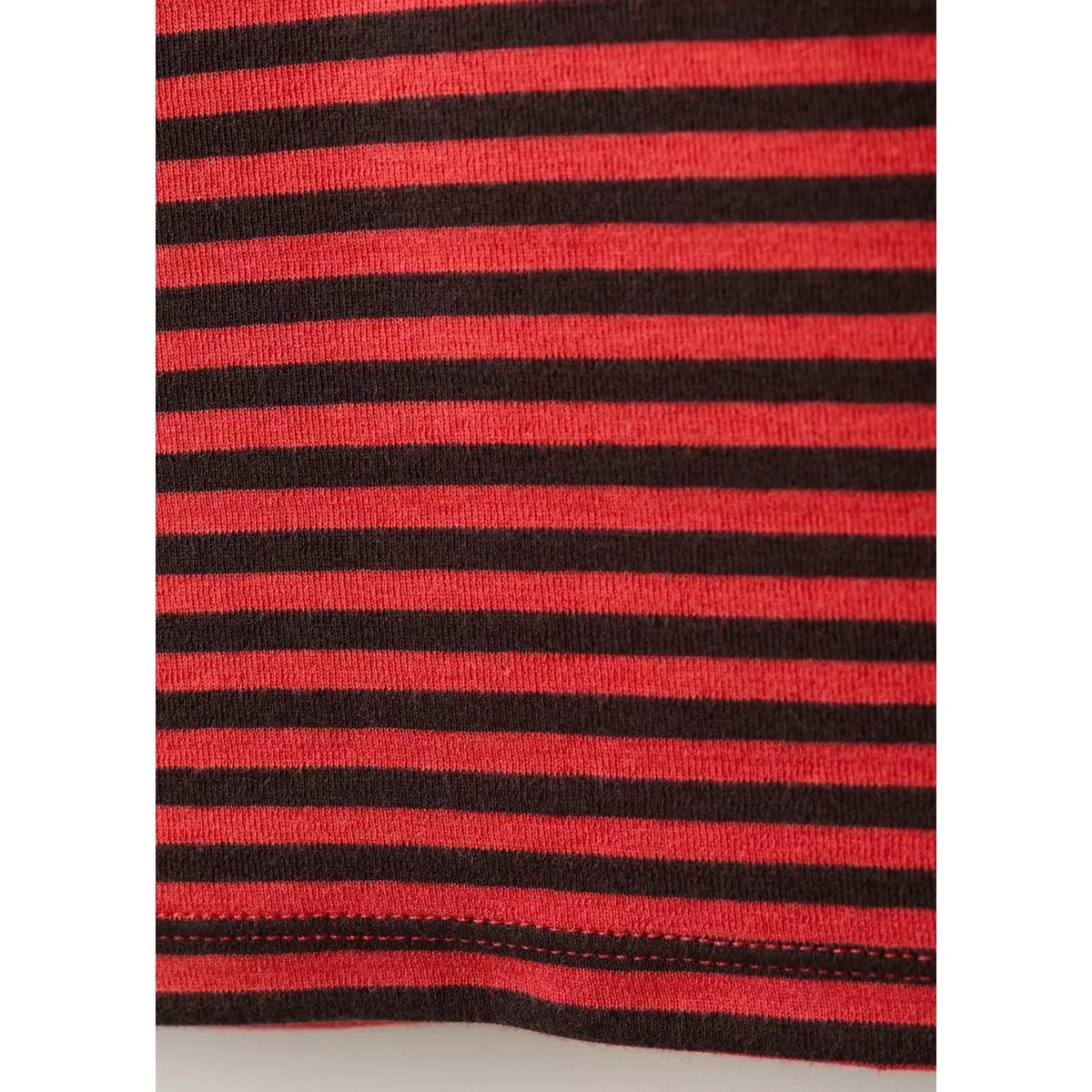 T-shirt rayé manches longues rouge, MANGO