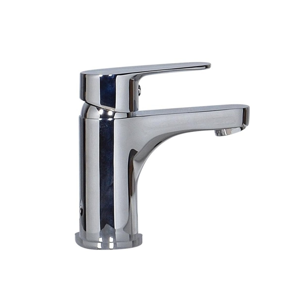 Ensemble lave-mains angle suspendu avec robinet et armoire d'angle SKINO blanc brillant, MOB IN