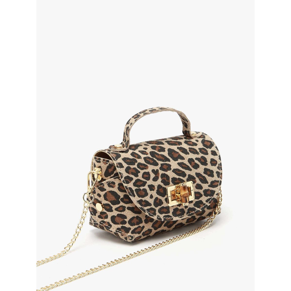 Sac bandoulière Velvet leopardo cuir larice p, MILANO
