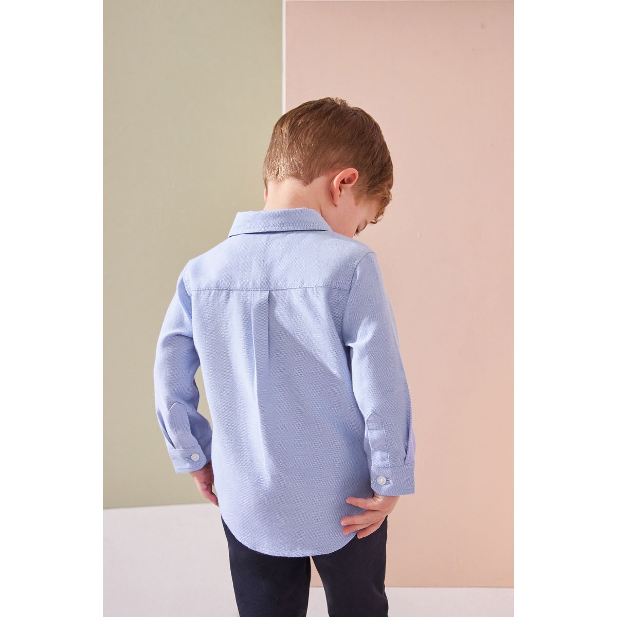 Chemise oxford à manches longues caractère bleu, NEXT