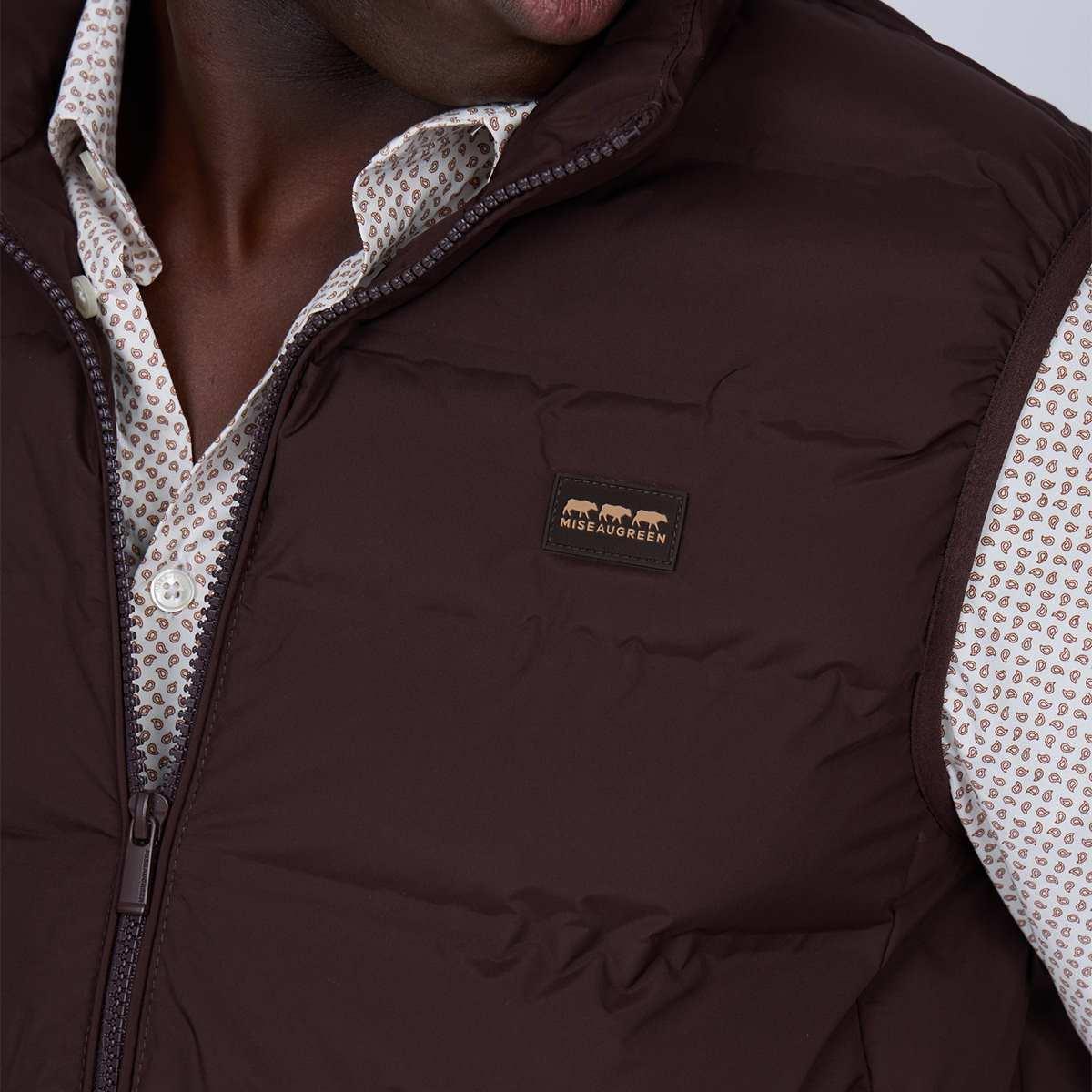 Doudoune sans manches elmund marron, MISE AU GREEN