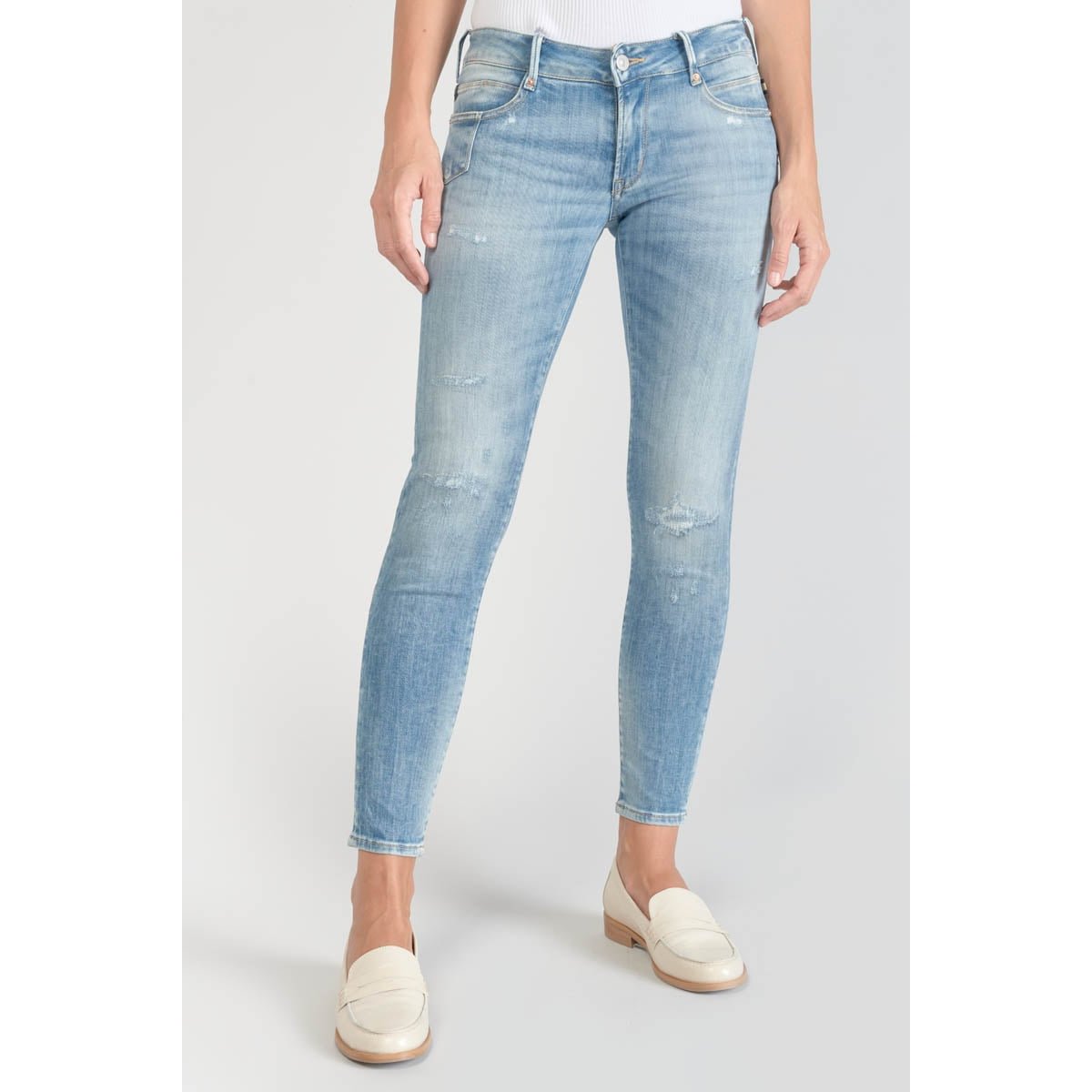 Jeans push-up slim PULP, 7/8ème blue, LE TEMPS DES CERISES