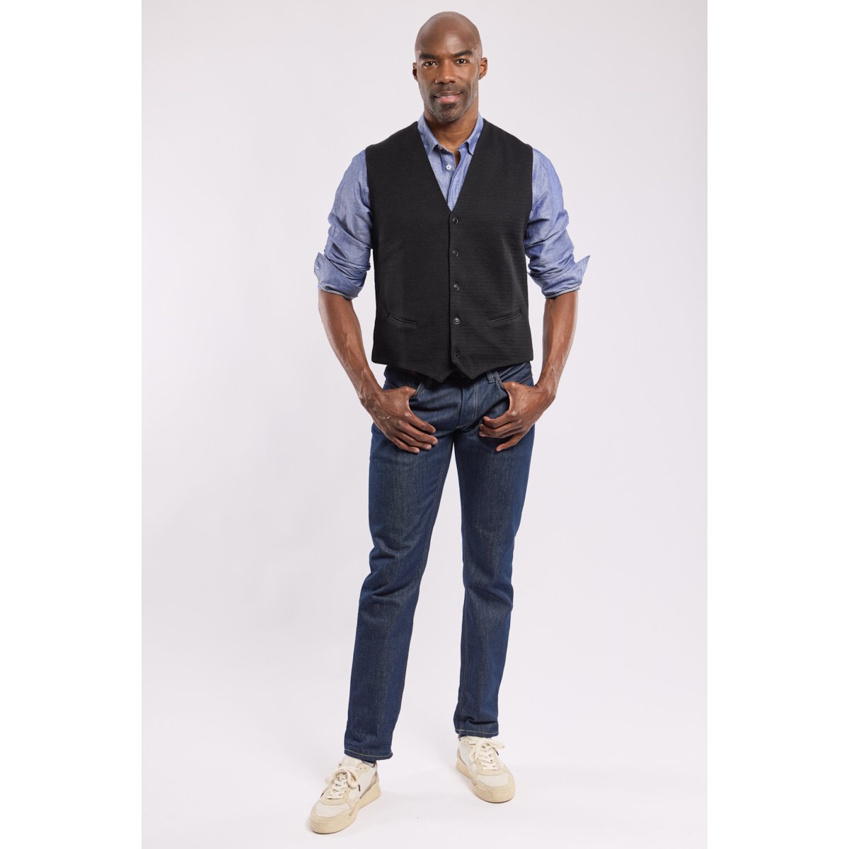 Gilet de tailleur BERAC 017 noir, GUY DE BERAC