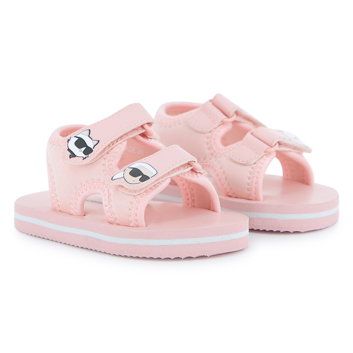 Sandales à brides rose love, KARL LAGERFELD KIDS