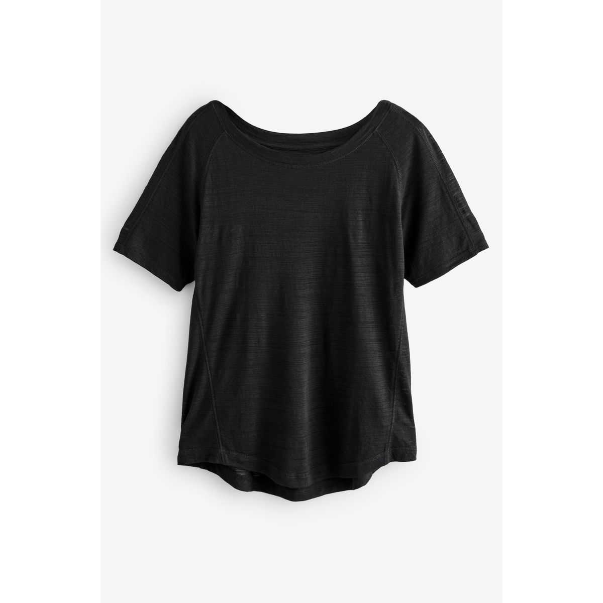 T-shirt ras du cou à manches courtes active noir, NEXT