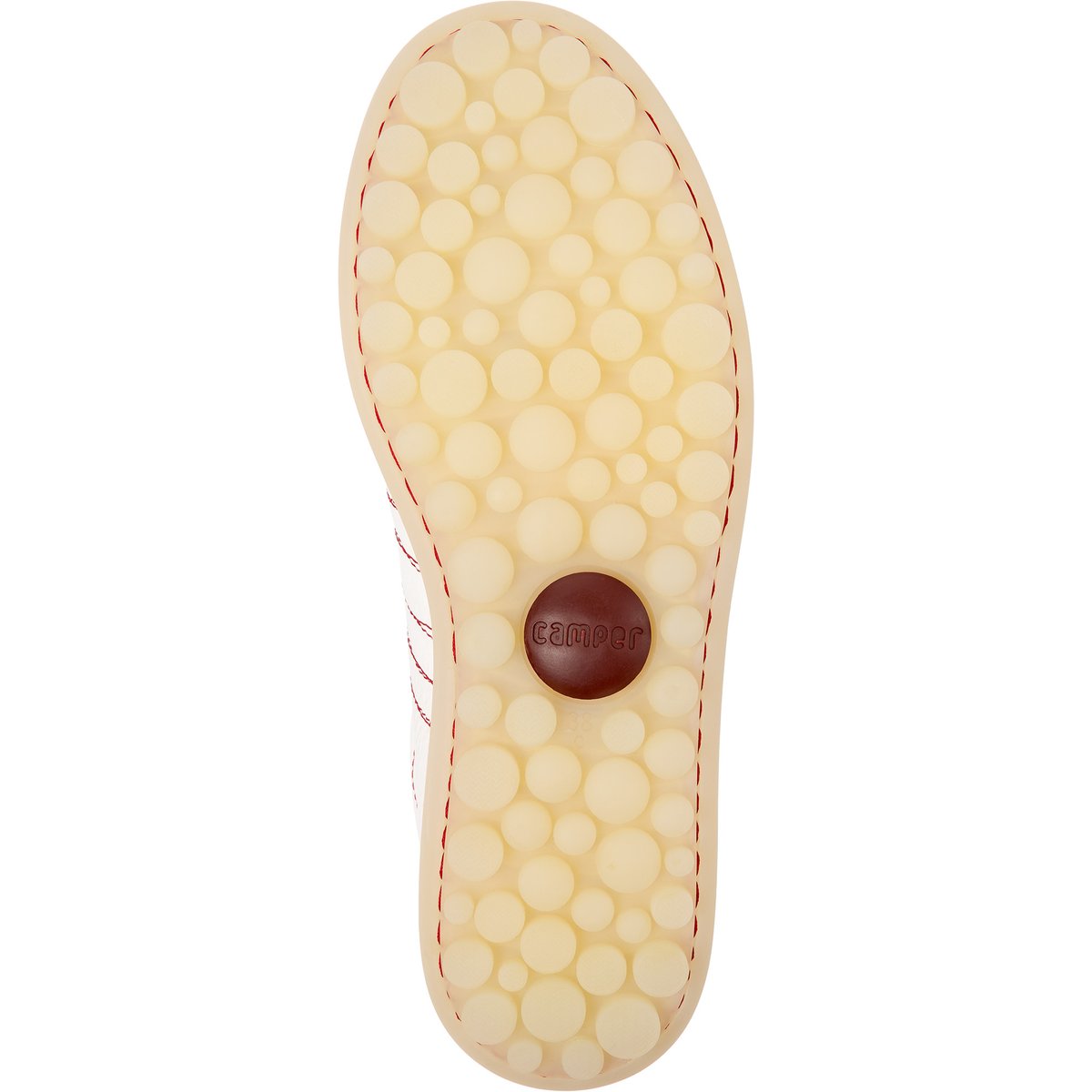 Baskets Pelotas Ariel Hella cuir blanc naturel, CAMPER