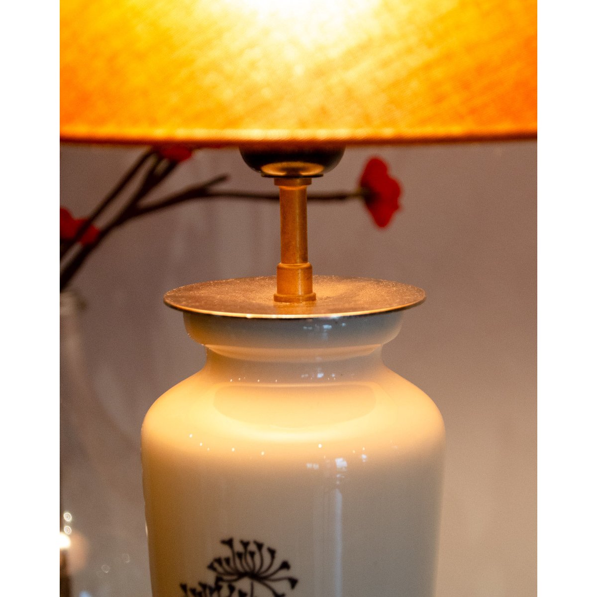 Lampe à poser en céramique Colette N°442 - Bon état blanc, DEBONGOUT