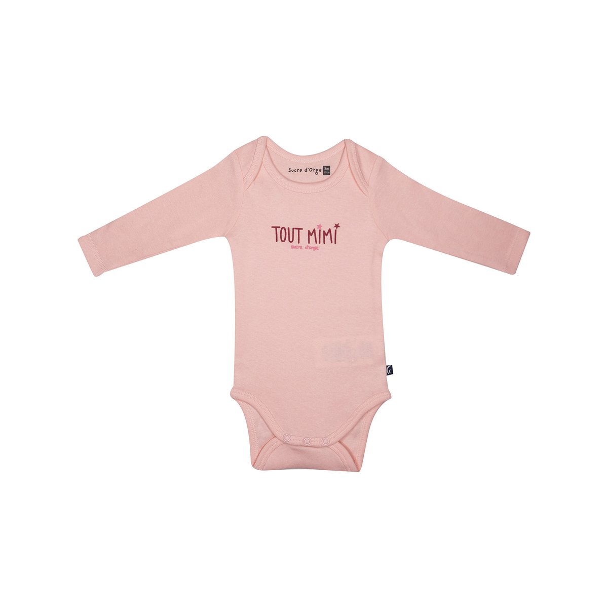 Lot de 3 bodies idalina manches longues bebe rose, SUCRE D'ORGE