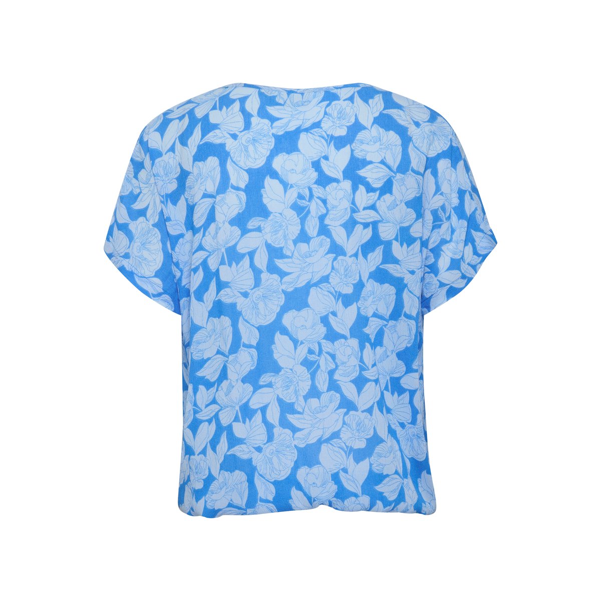 Blouse à manches longues bleu large blue flower print, KAFFE