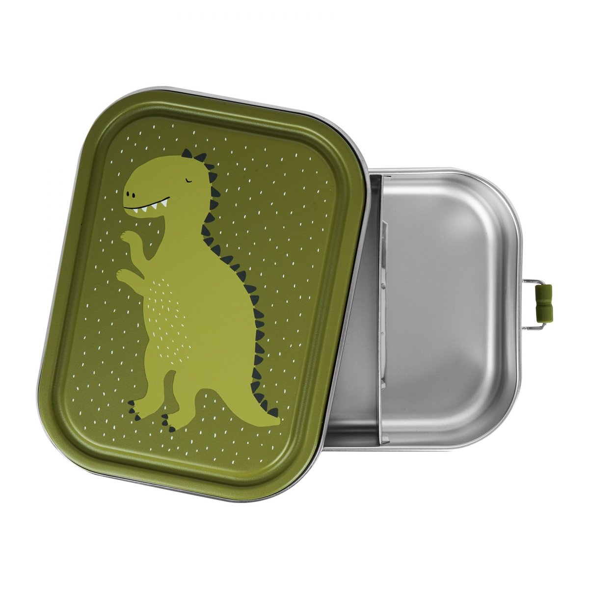 Grande lunch box vert, blanc, noir, TRIXIE