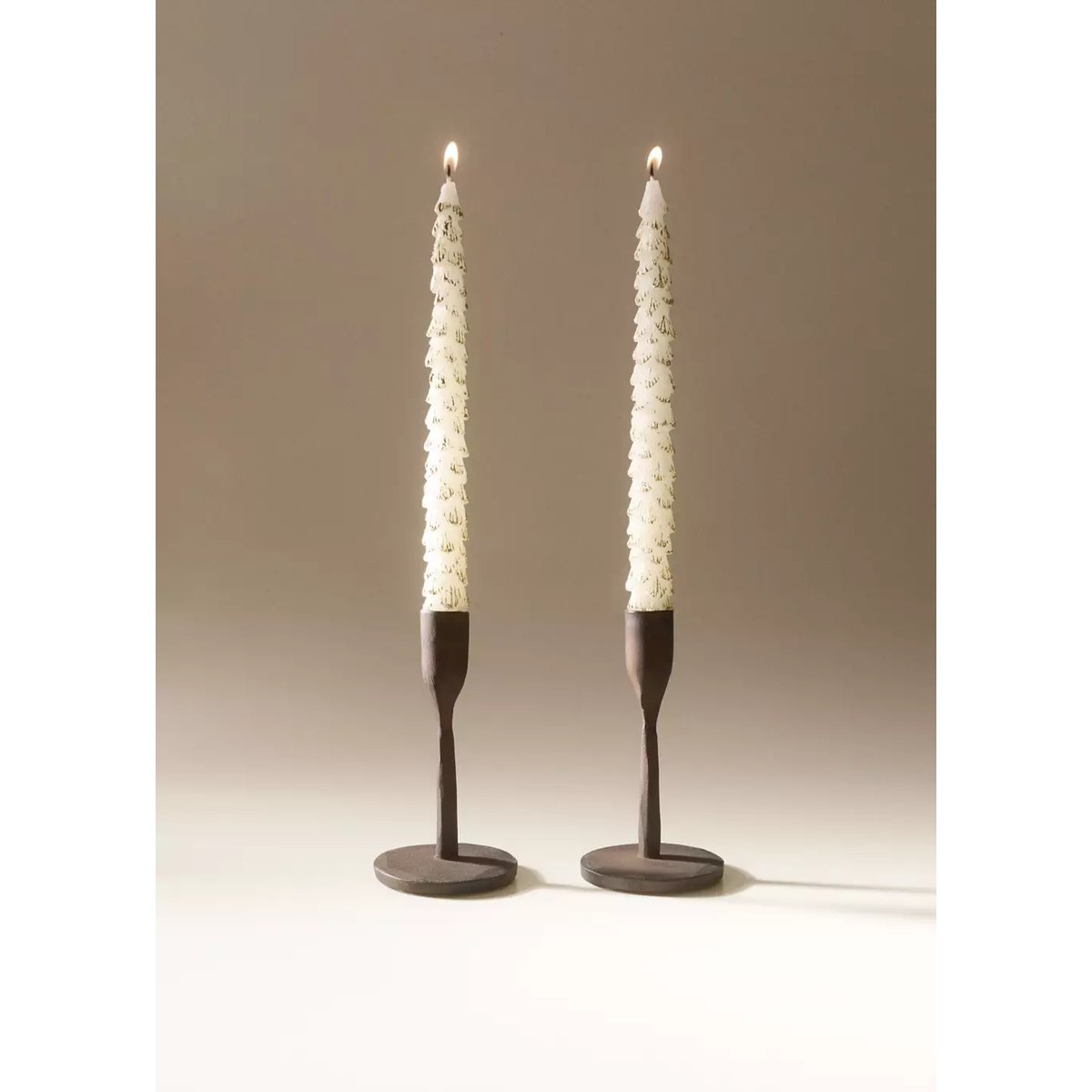 Lot 2 bougies sapin or, MANGO HOME