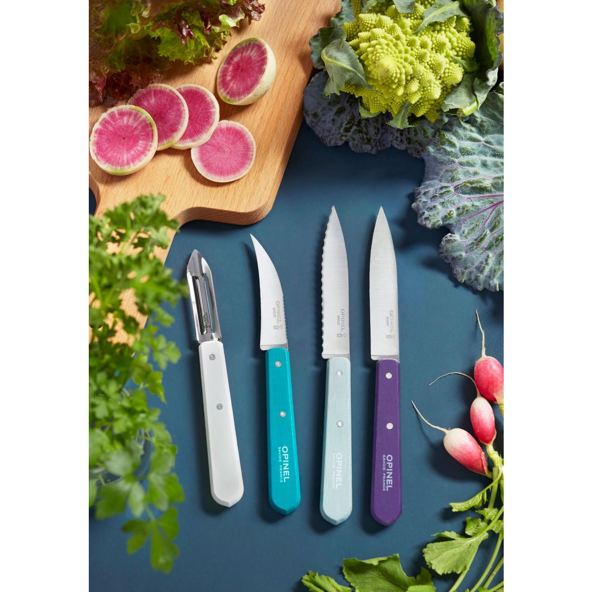 Couteau Les Essentiels Art déco multicolore, OPINEL