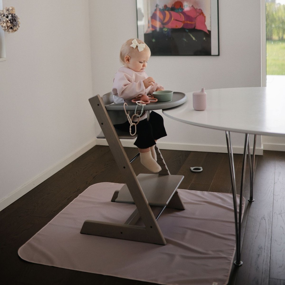 Tapis anti-éclaboussure beige, MUSHIE