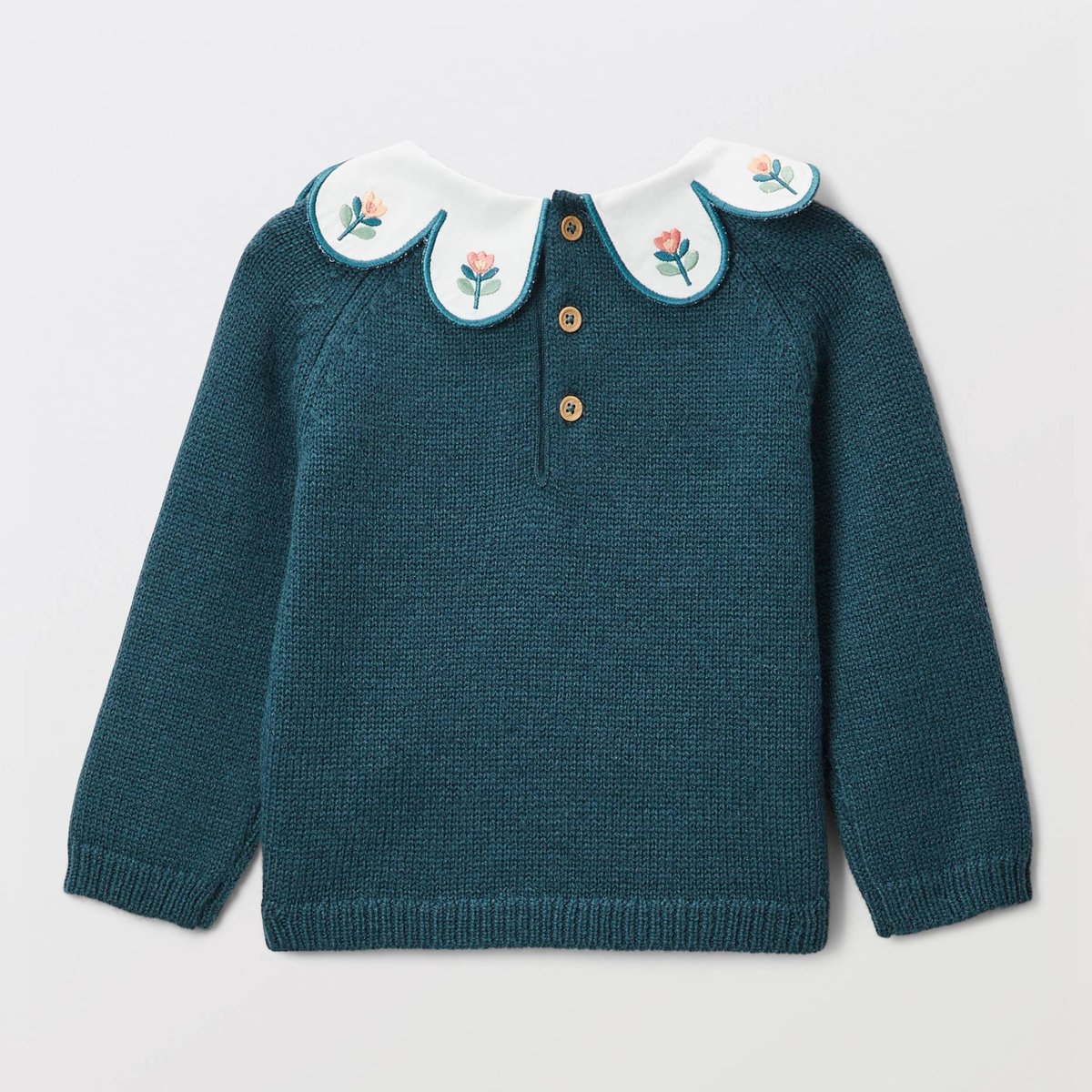 Pull uni à col fantaisie sage, BOUT'CHOU