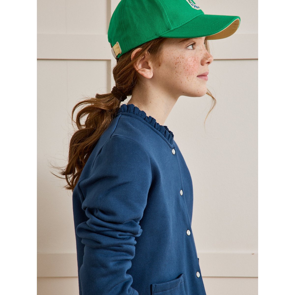 Gilet en molleton - coton biologique marine, CYRILLUS