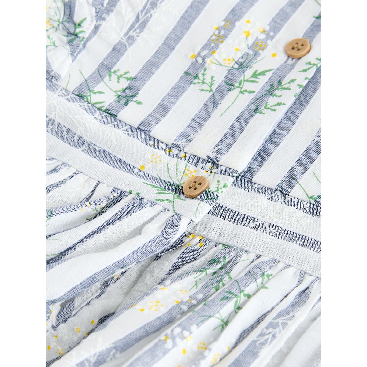 Robe à rayures et manches volantées bleu, NEXT