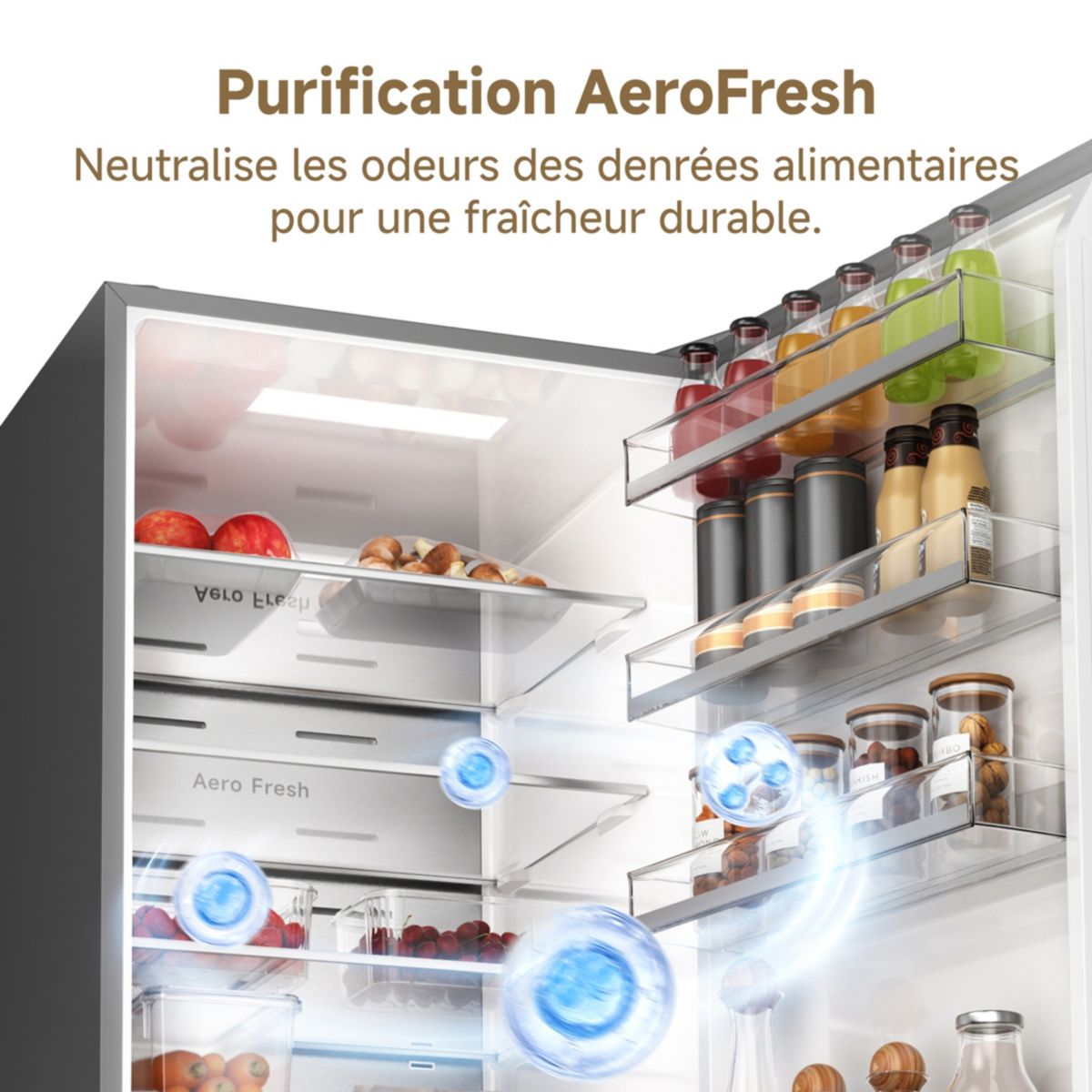 Réfrigérateur combiné Mega Pro 409L-C Dark Grey couleur unique, DREAME