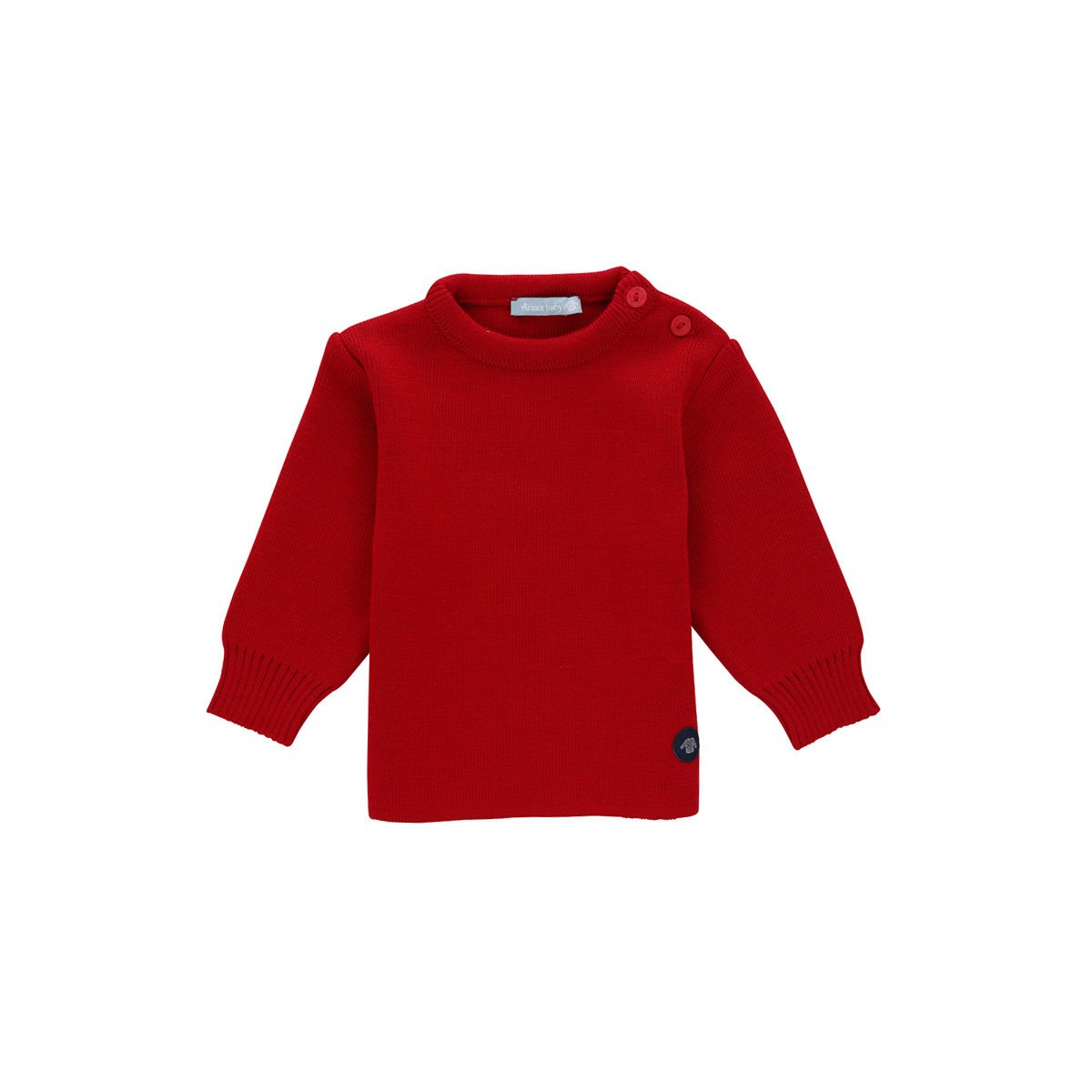 Pull marin uni FOUESNANT BABY braise, ARMOR-LUX