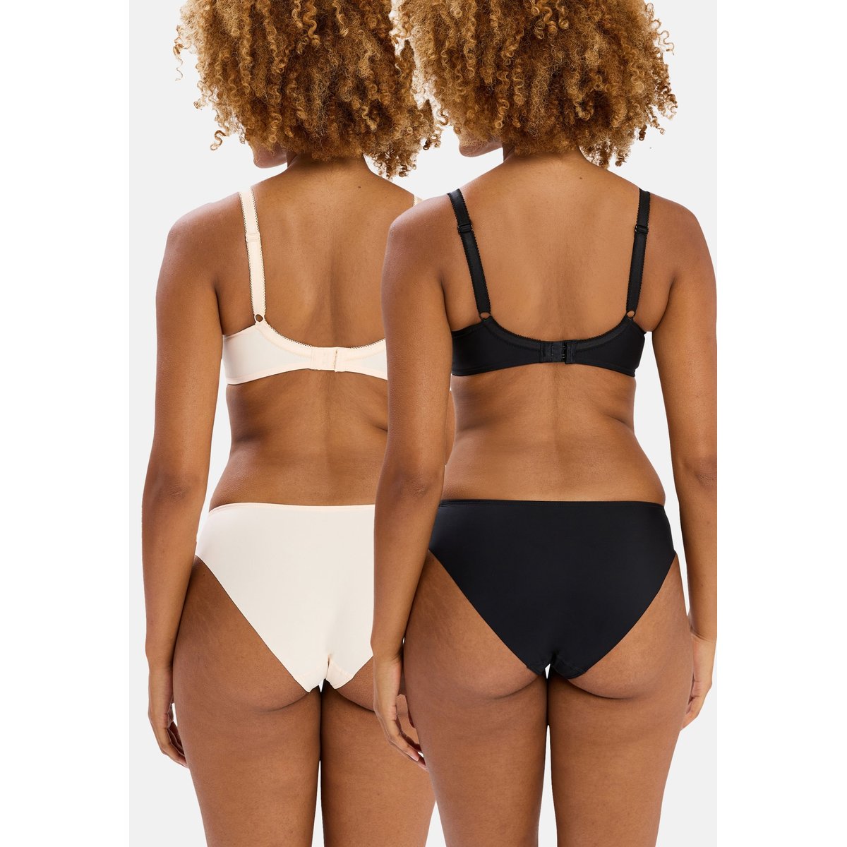 Lot de deux slips SONIA noir&chair, SANS COMPLEXE