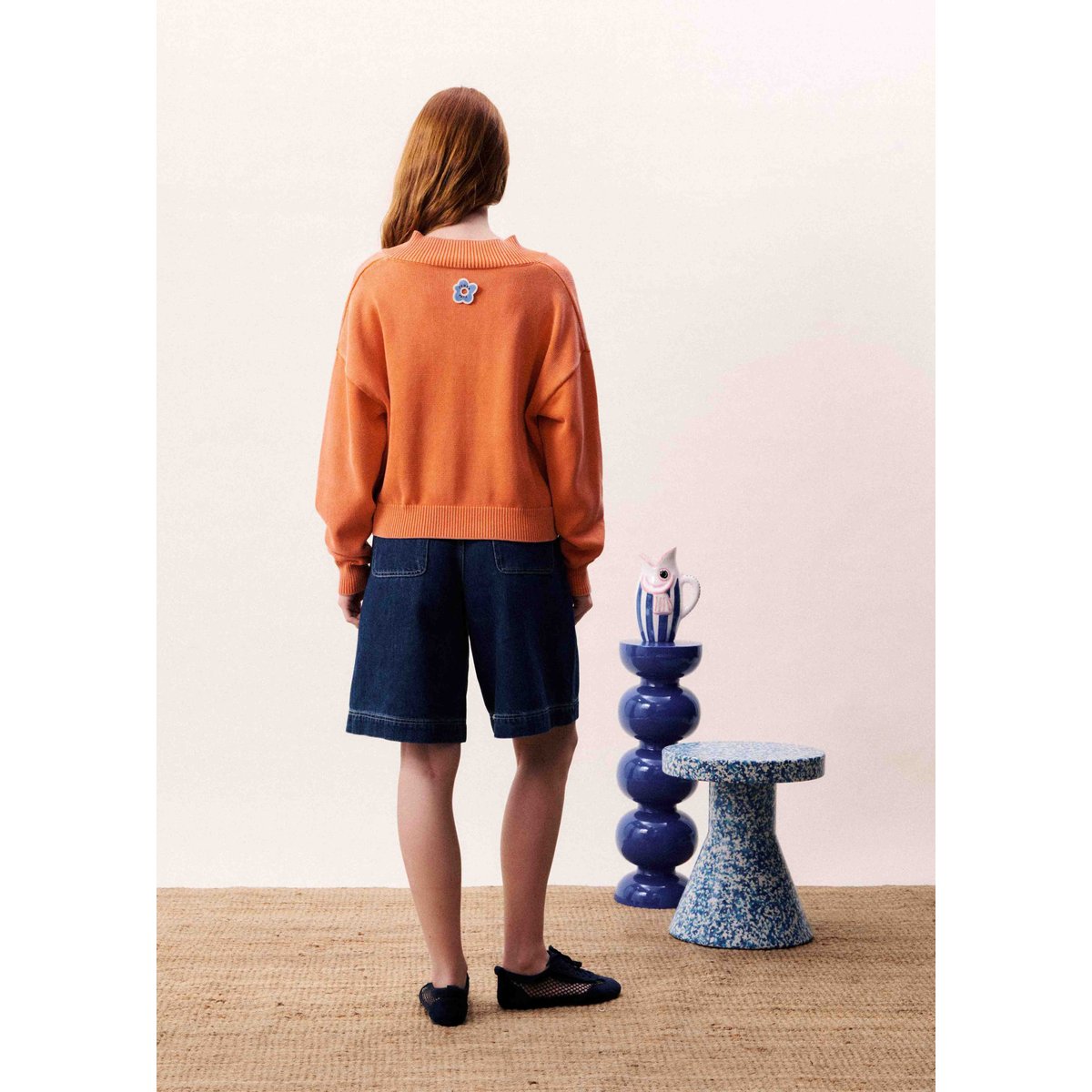 Pull en coton DARA orange, FRNCH