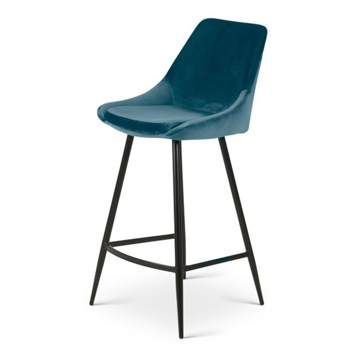 Chaise de bar velours bleu foncé, ZAGO