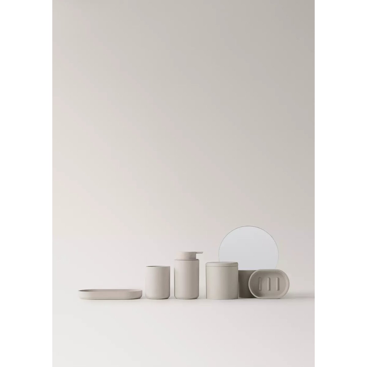 Porte-savon ovale 100 % résine écru, MANGO HOME