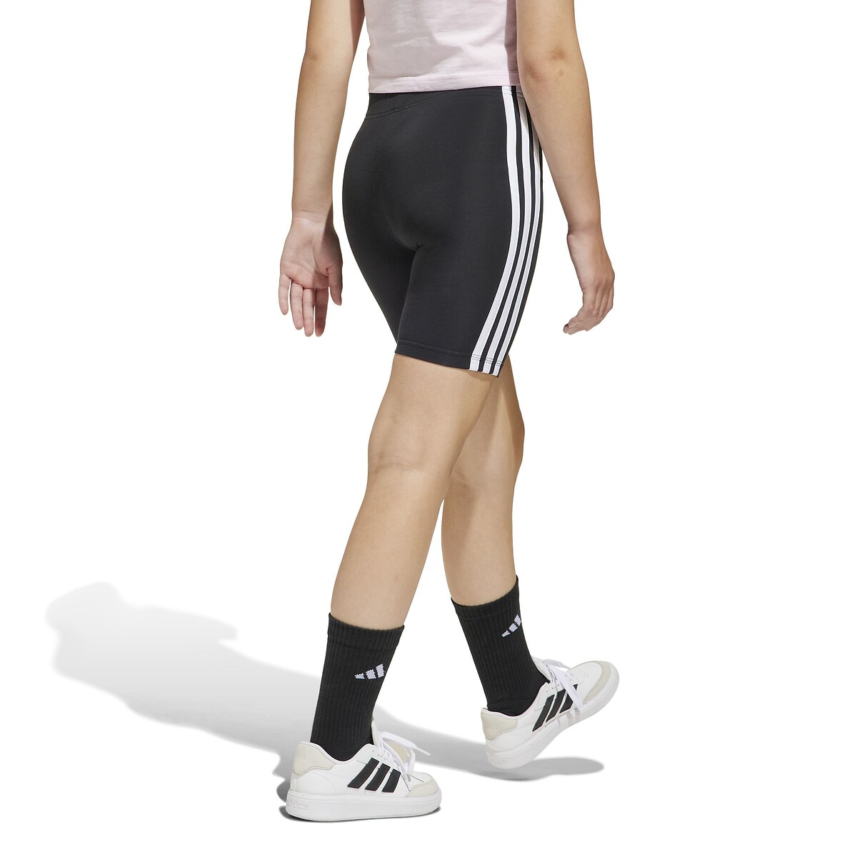 Fietsbroek met 3 stripes, ESSENTIALS zwart, ADIDAS SPORTSWEAR