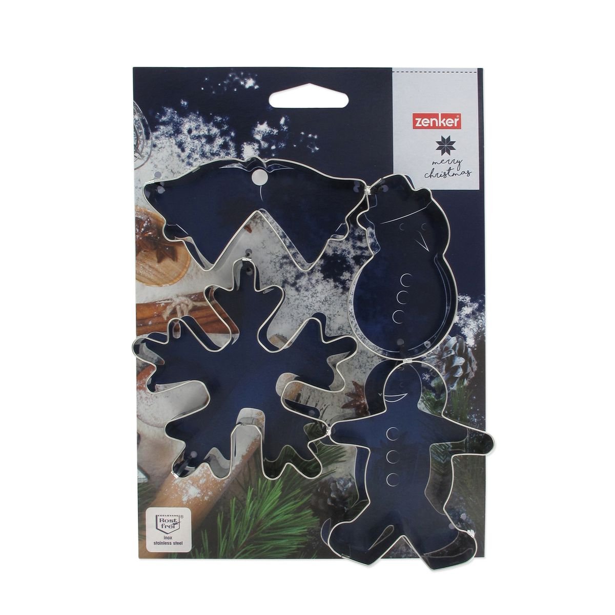 Lot de 4 emporte-pièces de Noël inox, ZENKER