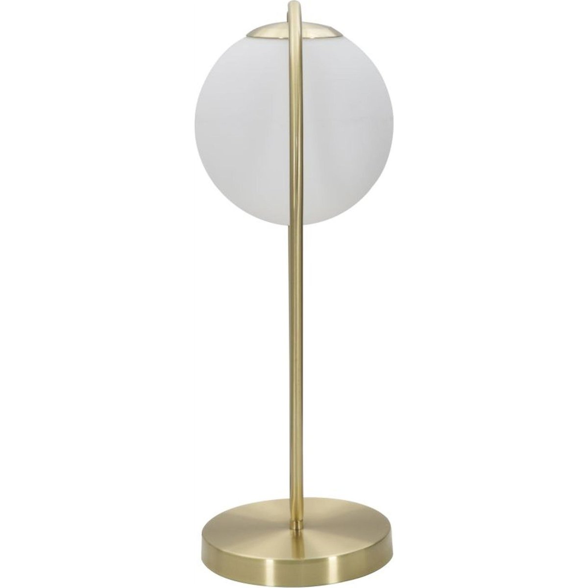 Lampe à poser en fer et verre globe GLAM doré et blanc, RECOLLECTION