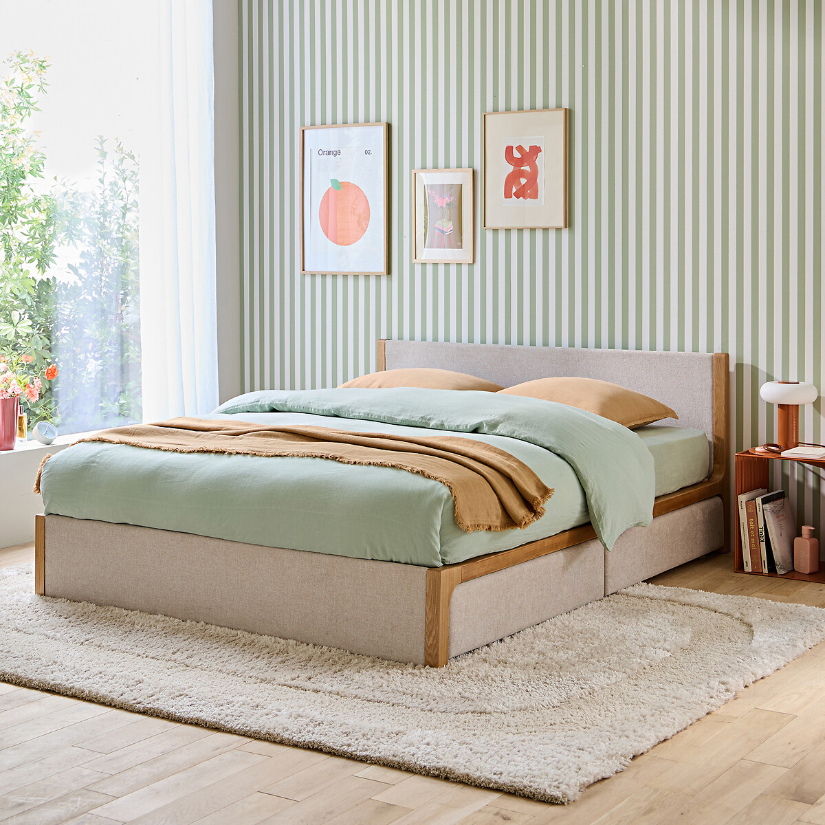 Lot de 2 tiroirs de rangement pour le lit Elori beige, LA REDOUTE INTERIEURS
