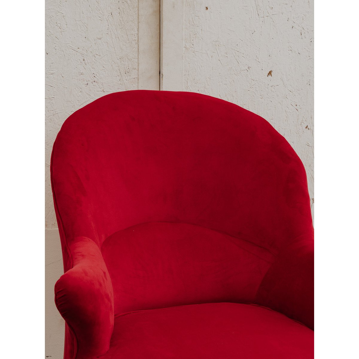 Fauteuil en velours rouge Ernest N°994 - Bon état rouge, DEBONGOUT