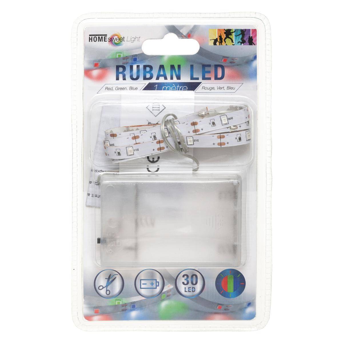 Ruban LED à pile multicolore, ATMOSPHERA