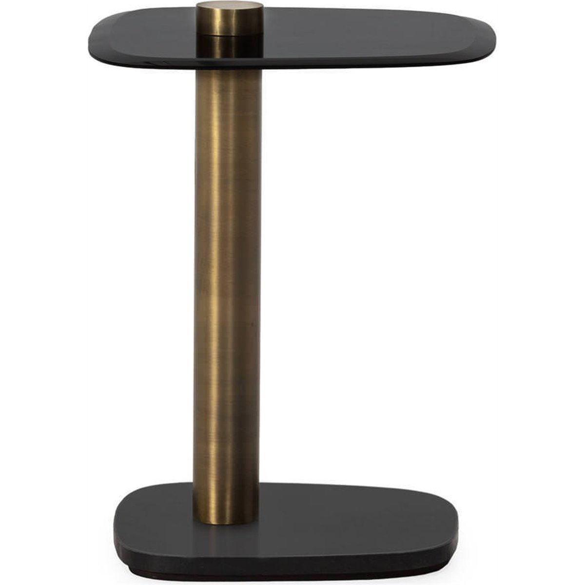 Table d'appoint en marbre (lot de 2) laiton vieilli et noir, RECOLLECTION