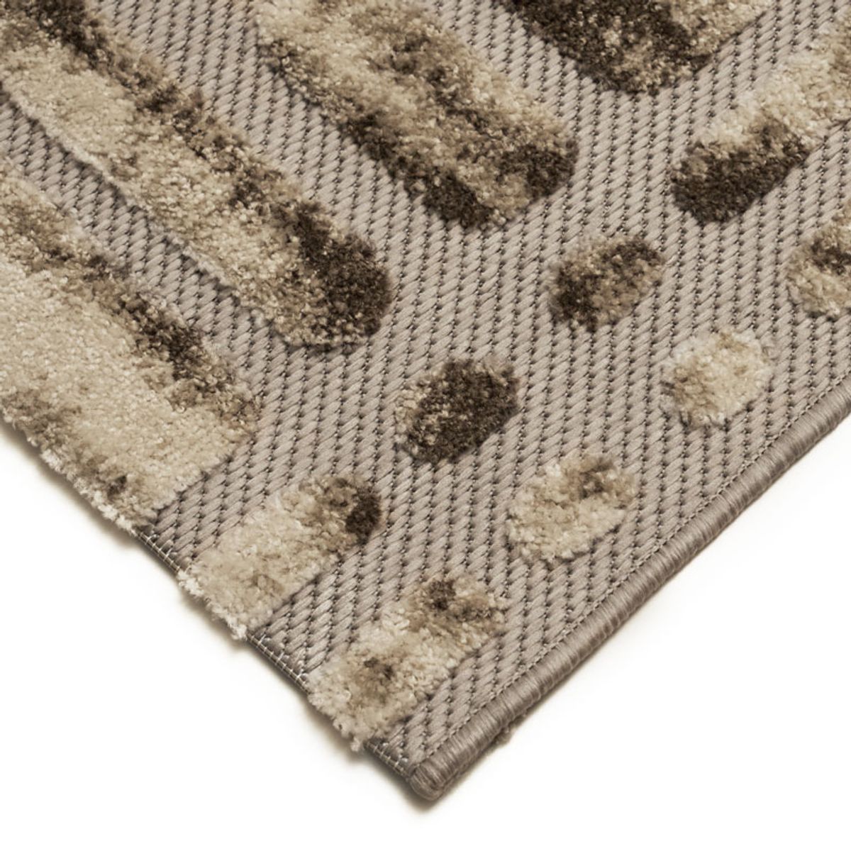 Tapis moderne pour intérieur-extérieur terra DEHORS-DEDANS LABY beige, THE DECO FACTORY