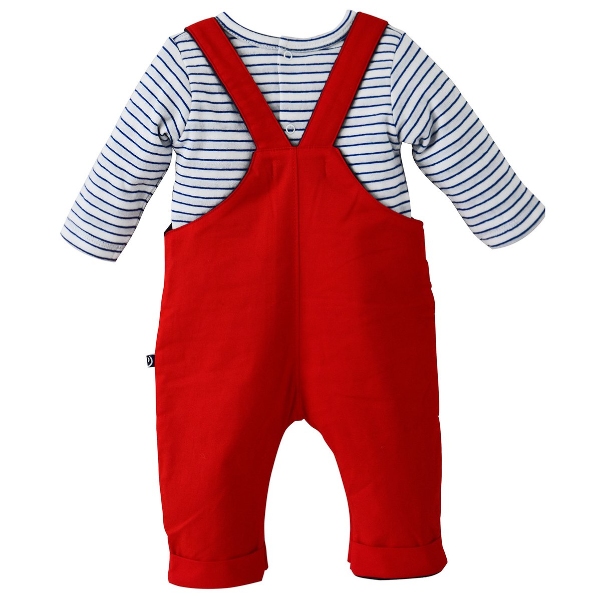 Ensemble salopette et t-shirt piment rouge, SUCRE D'ORGE