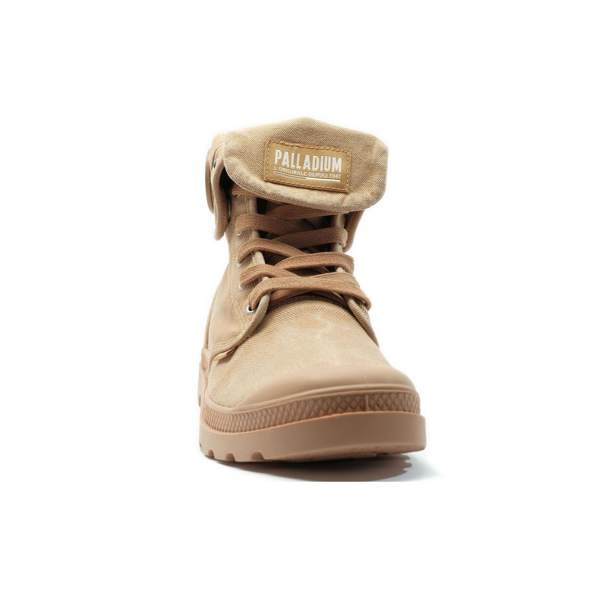 Baskets montantes à revers Baggy camel, PALLADIUM