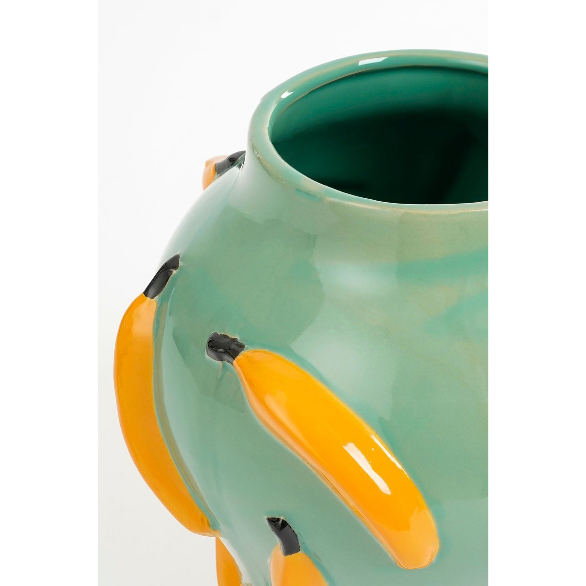 Vase avec motifs de bananes MOZA vert, MICA DECORATIONS