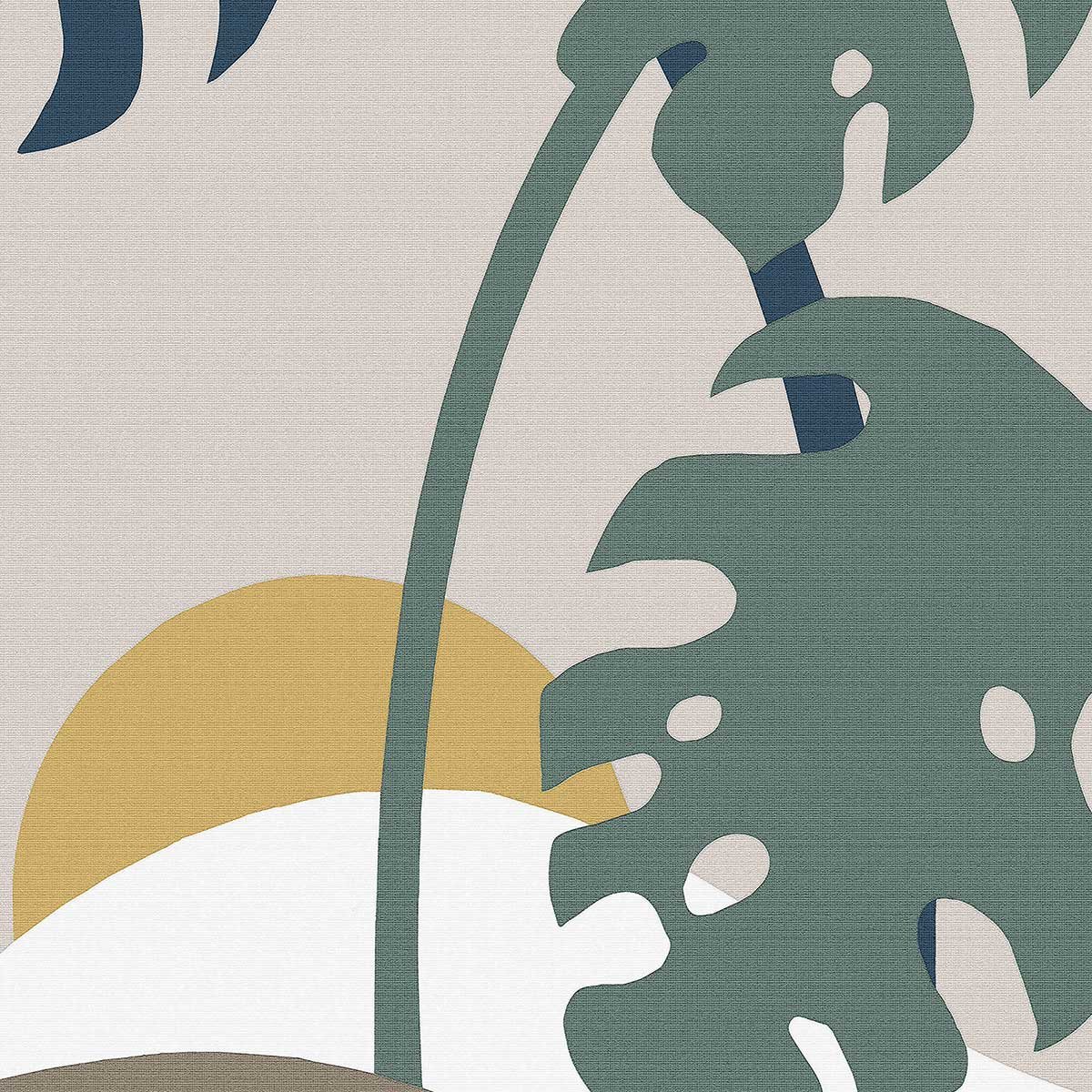 Tableau Monstera effet tissé tableau alu dibond, HEXOA