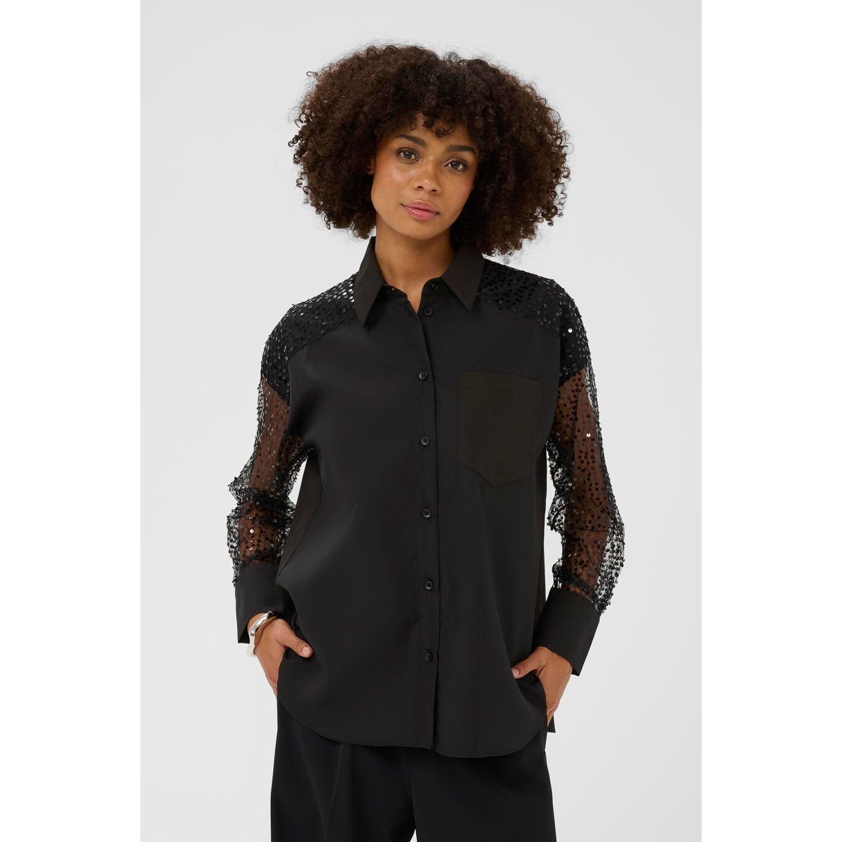 Chemise à manches longues noir, CULTURE