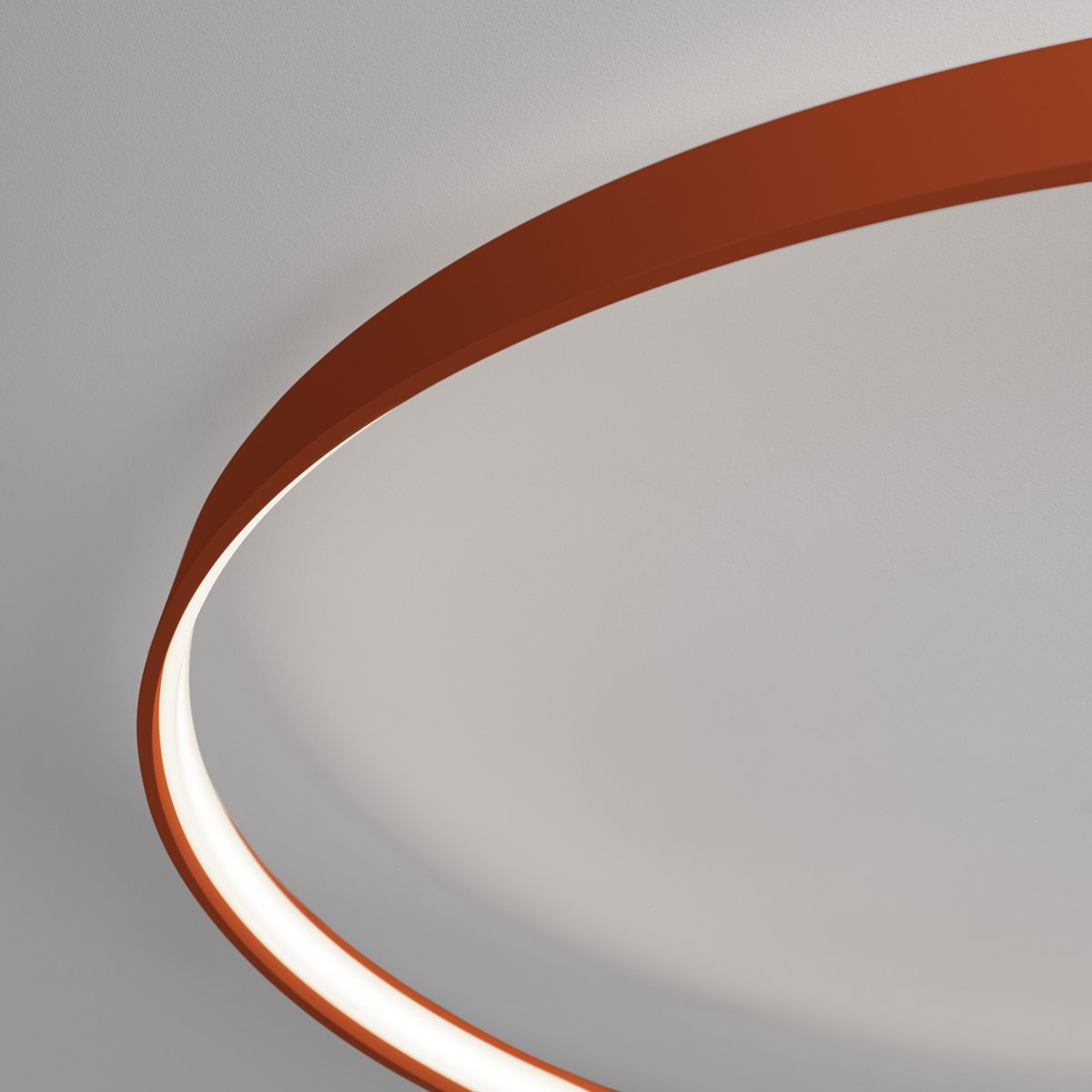 Plafonnier Aluminium Ocre Rouge LED 1 Rio ocre rouge, EDEN