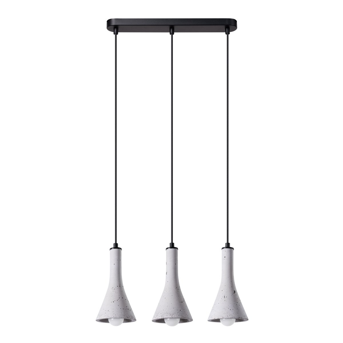 Suspension Béton Gris E14 3 Rea Line gris, EDEN