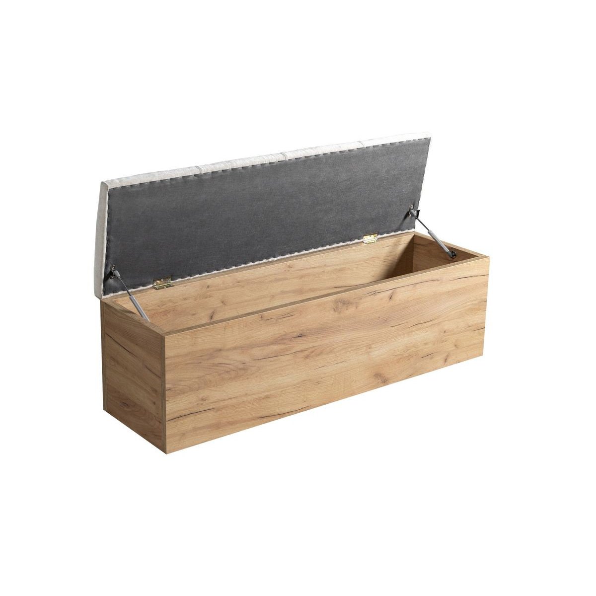 Bout de lit revêtement tissu lisse , KUMO gris clair, BOBOCHIC