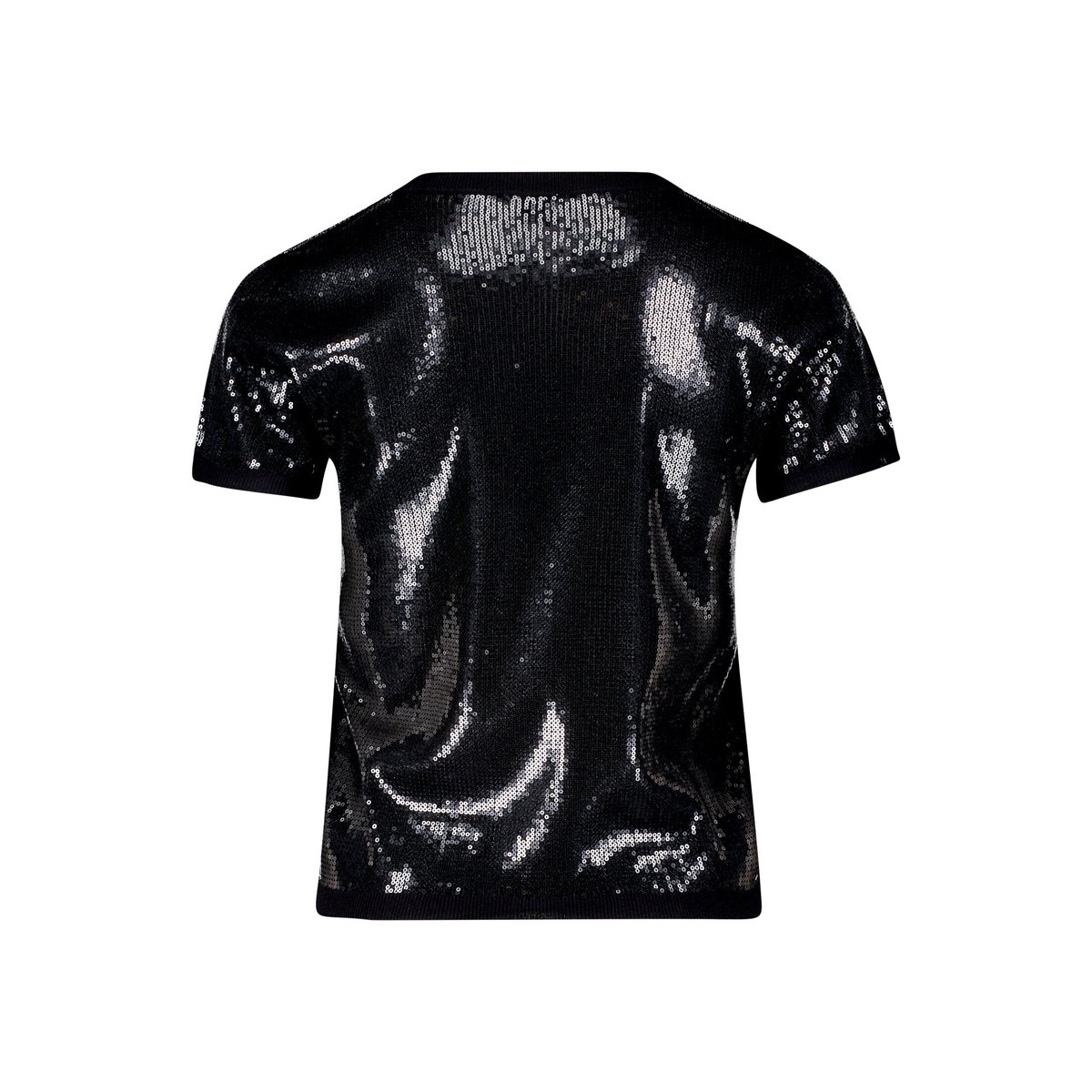 Pull-over en maille basique à encolure ronde noir, VERA MONT