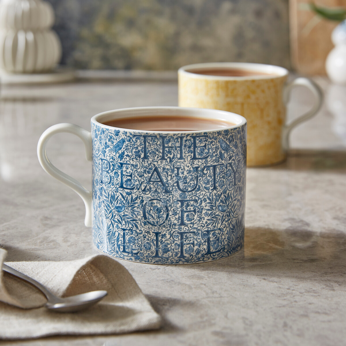 Set of 2 Morris & Co. "The Beauty of Life" Sunflower & Indigo Mugs multi-coloured, SPODE