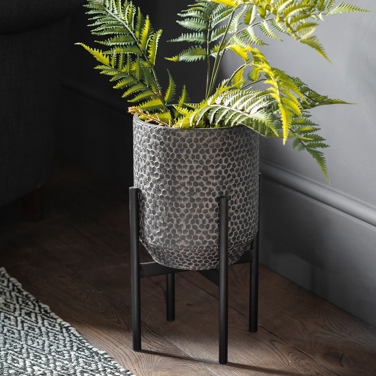 43cm Lebo Metal Planter black, ÉDITÉ